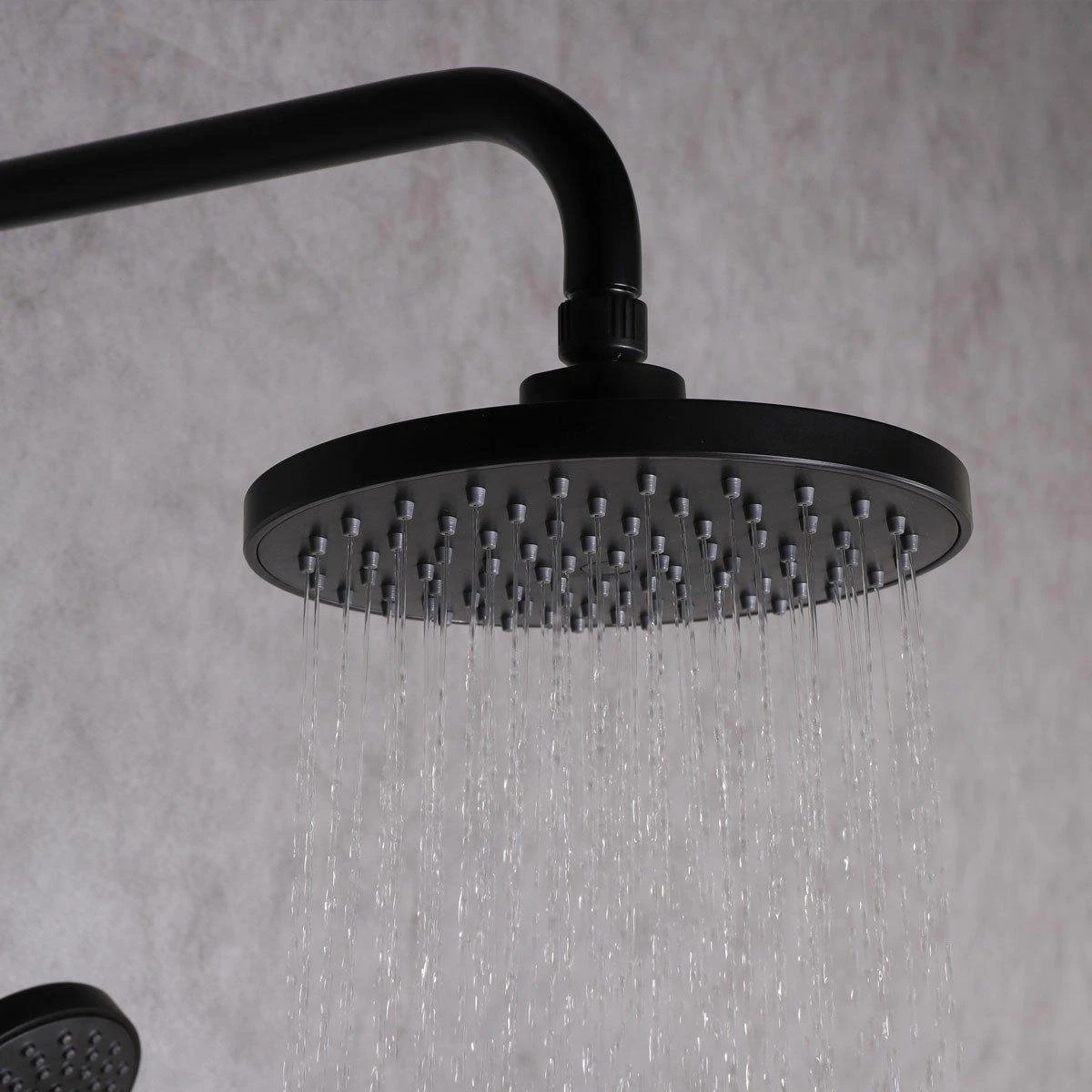 SAAR Opbouw Douche Set - Rond - Thermostaatkraan - Glijstang - Regendouche - Handdouche - Mat Zwart 7 SAAR Opbouw Douche Set - Rond - Thermostaatkraan - Glijstang - Regendouche - Handdouche - Mat Zwart - Afbeelding 5