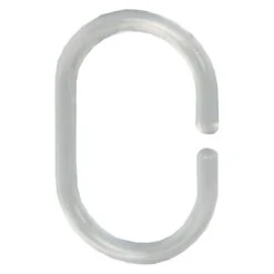 Differnz Douchegordijnringen - Transparant - Kunststof - 6 X 4 Cm - 12 Stuks -Badkamer Wijs 1200x1200 3228