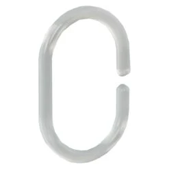 Differnz Douchegordijnringen - Transparant - Kunststof - 6 X 4 Cm - 12 Stuks -Badkamer Wijs 1200x1200 3236