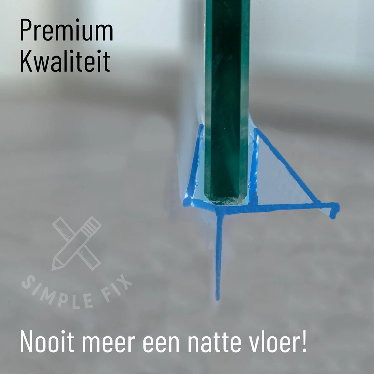 Simple Fix Douchestrip - Douchedeurafdichting - Dorpel - Waterkering - Lekstrip - 100cm Lang - 8mm Glasdikte 6 Simple Fix Douchestrip - Douchedeurafdichting - Dorpel - Waterkering - Lekstrip - 100cm Lang - 8mm Glasdikte - Afbeelding 4