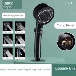 Waterbesparende Douchekop - Hoofddouche - Regendouche - Met ECO STOP Knop - 5 Standen - ABS - Zwart 10 Waterbesparende Douchekop - Hoofddouche - Regendouche - Met ECO STOP Knop - 5 Standen - ABS - Zwart -Badkamer Wijs 1200x1200 3258