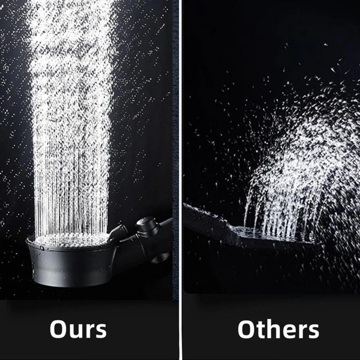 Waterbesparende Douchekop - Hoofddouche - Regendouche - Met ECO STOP Knop - 5 Standen - ABS - Zwart 8 Waterbesparende Douchekop - Hoofddouche - Regendouche - Met ECO STOP Knop - 5 Standen - ABS - Zwart - Afbeelding 6