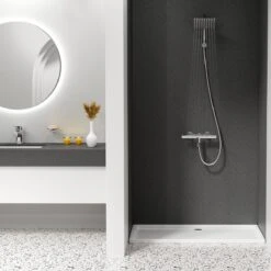 Regendouchekop Deluxe - ø 35CM - Douchekop Met Doucheslang En Douchekophouder - RVS -Badkamer Wijs 1200x1200 3323