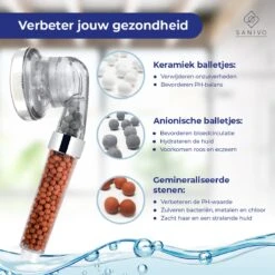 Waterbesparende Douchekop Met Mineraalstenen Ionische Douchekop – Douchefilter - Waterfilter - Handdouche - Hogedruk Douchekop – Transparant -Badkamer Wijs 1200x1200 3336