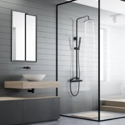 LOMAZOO Regendouche Zwart - Zwarte Doucheset Met Thermostaatkraan - Pandora -Badkamer Wijs 1200x1200 3359