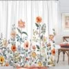 RX Goods Gekleurde Natuur Bloemen Douchegordijn - 180x180cm - Incl. 12 Ringen - Waterafstotend – Polyester -Badkamer Wijs 1200x1200 3366