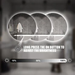 SensaHome - Led Wandspiegel Rond - Ronde Badkamerspiegel Frameloos Met LED Verlichting - Wand Gemonteerd - Anti-Condens - 2700K/4500K/6400K - Warm/Neutraal/Koud Wit - 60CM 21 SensaHome - Led Wandspiegel Rond - Ronde Badkamerspiegel Frameloos Met LED Verlichting - Wand Gemonteerd - Anti-Condens - 2700K/4500K/6400K - Warm/Neutraal/Koud Wit - 60CM -Badkamer Wijs 1200x1200 34