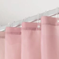 Sealskin Earth - Douchegordijn 180x200 Cm - Polyester Donkerroze / Off-white -Badkamer Wijs 1200x1200 341