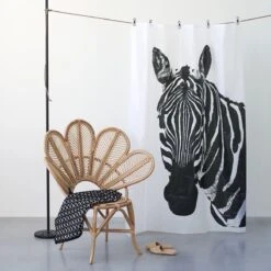 Sealskin Zebra Douchegordijn 180x200 Cm - Peva - Zwart / Wit -Badkamer Wijs 1200x1200 3411