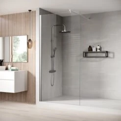 Merkloos Inloopdouche Florida 60 X 200cm Douchewand Chroom 10 Merkloos Inloopdouche Florida 60 X 200cm Douchewand Chroom -Badkamer Wijs 1200x1200 3428