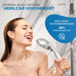 WITTS Douchekop - Waterbesparend - Hoge Kwaliteit - Handdouche ø 12cm - 6 Standen -Badkamer Wijs 1200x1200 3453