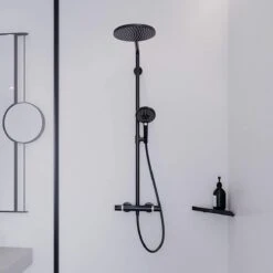 Hansgrohe Crometta S 240 Showerpipe - 1jet - Incl. Thermostaat - Chroom 30 Hansgrohe Crometta S 240 Showerpipe - 1jet - Incl. Thermostaat - Chroom -Badkamer Wijs 1200x1200 3528
