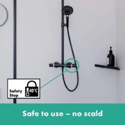 Hansgrohe Crometta S 240 Showerpipe - 1jet - Incl. Thermostaat - Chroom 33 Hansgrohe Crometta S 240 Showerpipe - 1jet - Incl. Thermostaat - Chroom -Badkamer Wijs 1200x1200 3531