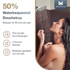 MaatWorkz - Waterbesparende Douchekop + Douchetimer - Handdouche - Hoge Druk - Luxe Design - Regendouche - ø 13 CM - 3 Standen - Chrome 12 MaatWorkz - Waterbesparende Douchekop + Douchetimer - Handdouche - Hoge Druk - Luxe Design - Regendouche - ø 13 CM - 3 Standen - Chrome -Badkamer Wijs 1200x1200 3547