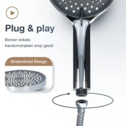 MaatWorkz - Waterbesparende Douchekop + Douchetimer - Handdouche - Hoge Druk - Luxe Design - Regendouche - ø 13 CM - 3 Standen - Chrome 15 MaatWorkz - Waterbesparende Douchekop + Douchetimer - Handdouche - Hoge Druk - Luxe Design - Regendouche - ø 13 CM - 3 Standen - Chrome -Badkamer Wijs 1200x1200 3550