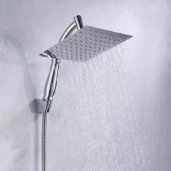 Merkloos Regendouchekop XL - Met Slang En Houder - Vierkant - ø 28 Cm - Handdouche - Hoge Druk -Badkamer Wijs 1200x1200 3602