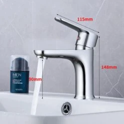 Inspire Badkamer Kraan Zilver Inclusief Aansluitingen - Wastafel Kraan - Zilver -Badkamer Wijs 1200x1200 368