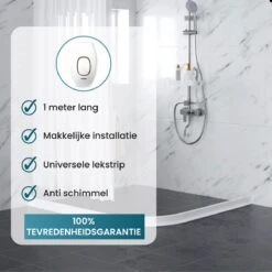 Waterkering Douche - Dorpel - Water Stopper - Dorpelstrip - Water Barrière Strip - Douche Dorpel - Anti Overstromend Water - 1 Meter -Badkamer Wijs 1200x1200 3686