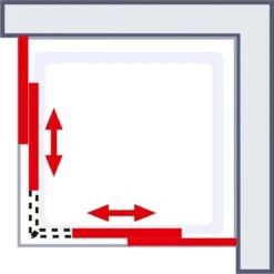 Schulte Douchecabine - Sunny Hoekinstap Met Schuifdeuren - Groot Verstelbereik 73,5 Tot Max. 88,5 Cm - Hoogte 180 Cm - Zwarte Profiel Met Helder Veiligheidsglas - Montage Op Douchebak Of Direct Op De Douchevloer -Badkamer Wijs 1200x1200 3695