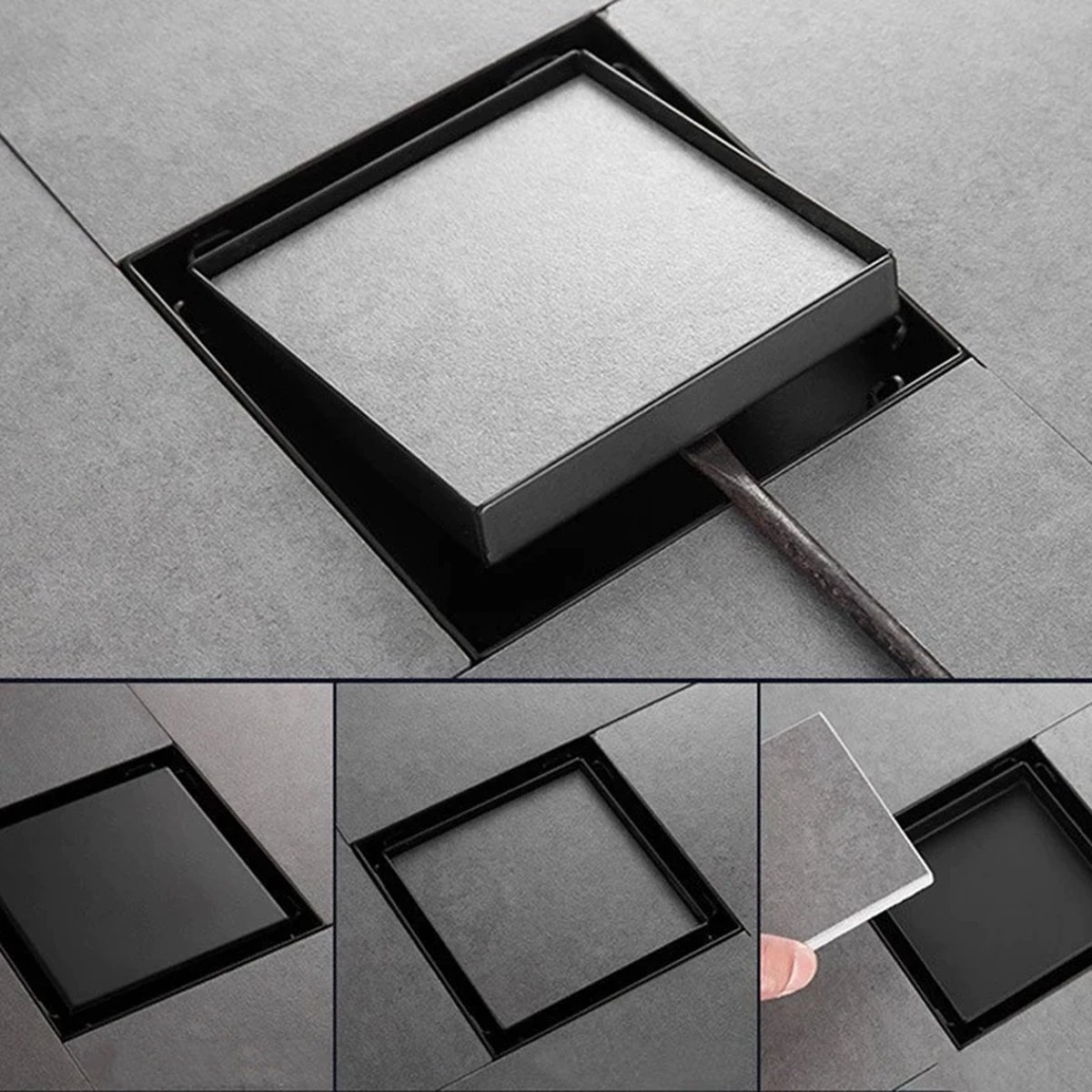 Moderne Doucheput Deksel - Verborgen Douche Afvoerputje - Roestvrij Staaldouche - Messing Afvoerputje - Industrieel - Mat Zwart Afvoerputje Douche - Deksel Afvoerput Douche - Mat Zwart 10 Moderne Doucheput Deksel - Verborgen Douche Afvoerputje - Roestvrij Staaldouche - Messing Afvoerputje - Industrieel - Mat Zwart Afvoerputje Douche - Deksel Afvoerput Douche - Mat Zwart - Afbeelding 8