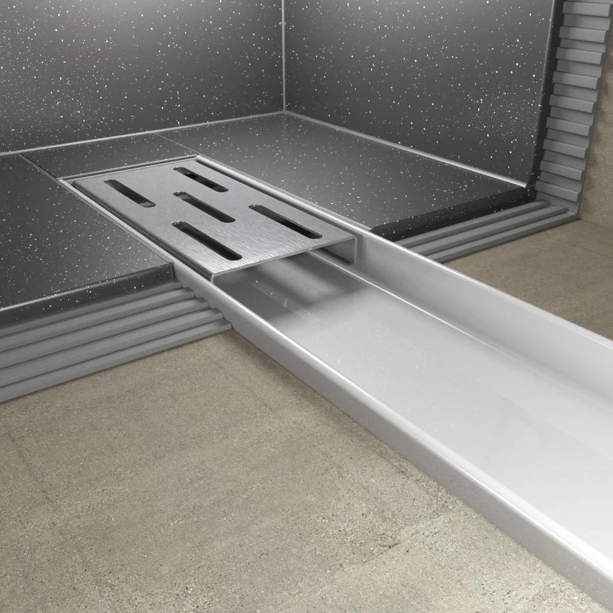 Aloni RVS Douchegoot Flens Met Uitneembaar Sifon 80cm 7 Aloni RVS Douchegoot Flens Met Uitneembaar Sifon 80cm - Afbeelding 5