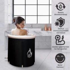 Opvouwbaar Zitbad Voor Volwassenen - Bath Bucket - Ijsbad - Inklapbaar Bad - Zwart - Opblaasbad - Inclusief Voetpomp - Inclusief Ingebouwd Zitkussen -Badkamer Wijs 1200x1200 3723
