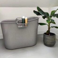 Zitbad Voor Volwassenen – 200L – Bath Bucket – Met Bruisballen – Grijs -Badkamer Wijs 1200x1200 3726