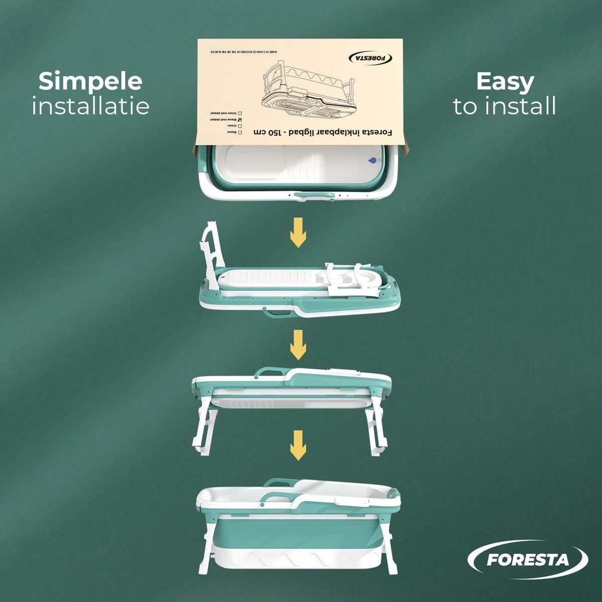 Foresta Volwassenen Zitbad XXL 150CM - Plastic Badkuip - Lime 6 Foresta Volwassenen Zitbad XXL 150CM - Plastic Badkuip - Lime - Afbeelding 4