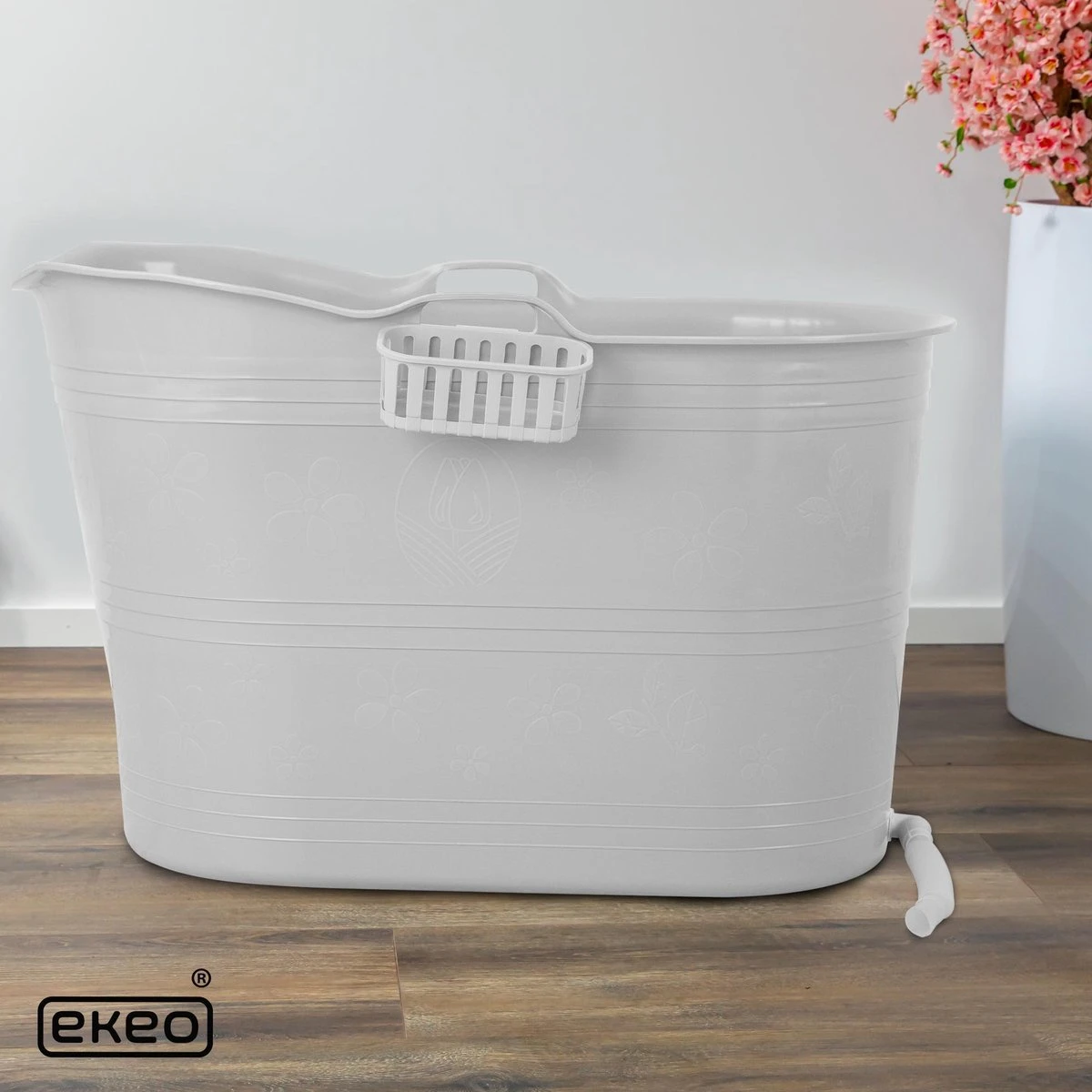 EKEO Zitbad - 210L - Mobiele Badkuip - Bath Bucket - Wit 5 EKEO Zitbad - 210L - Mobiele Badkuip - Bath Bucket - Wit - Afbeelding 3