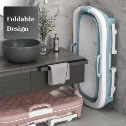 Opvouwbare Ligbad Voor Volwassenen- Zitbad-bathbucket - Blauw - Hard Plastic - Opvouwbaar Bad - 138cm - 200L -Badkamer Wijs 1200x1200 3743