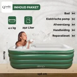 Q’ualife® Opblaasbaar Bad – Ligbad – Zitbad – Opblaasbaar Ligbad – Bad – Badkuip Volwassenen -Badkamer Wijs 1200x1200 3759