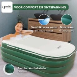 Q’ualife® Opblaasbaar Bad – Ligbad – Zitbad – Opblaasbaar Ligbad – Bad – Badkuip Volwassenen -Badkamer Wijs 1200x1200 3760