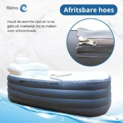 Opblaasbaar Bad Ligbad Zitbad Volwassenen - Ijsbad Badkuip Opblaasbad - Opvouwbaar Bad Opblaas Bad Antraciet -Badkamer Wijs 1200x1200 3763