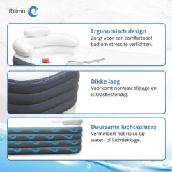 Opblaasbaar Bad Ligbad Zitbad Volwassenen - Ijsbad Badkuip Opblaasbad - Opvouwbaar Bad Opblaas Bad Antraciet -Badkamer Wijs 1200x1200 3766