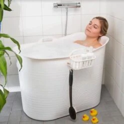 Zitbad Voor Volwassenen - Bath Bucket - Wit - 200L -Badkamer Wijs 1200x1200 3787