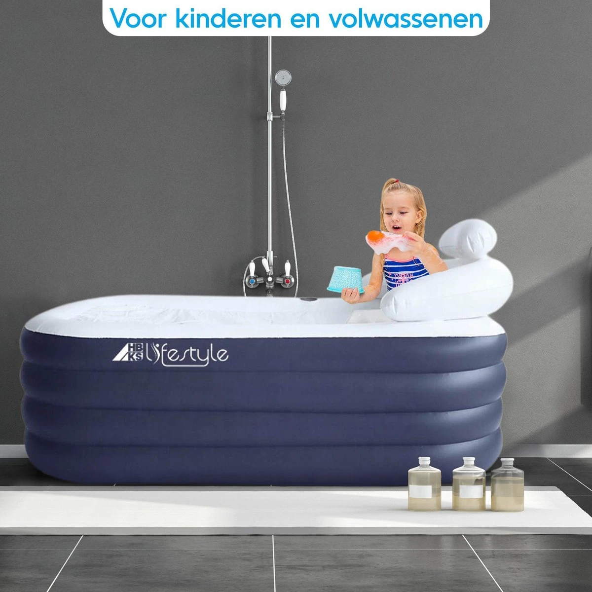 HBKS Lifestyle Bad – Opblaasbaar Ligbad – Bath Bucket – Zitbad Voor Volwassenen - Ijsbad Wim Hof Methode - Badkuip – Ice Bath – Blauw 7 HBKS Lifestyle Bad – Opblaasbaar Ligbad – Bath Bucket – Zitbad Voor Volwassenen - Ijsbad Wim Hof Methode - Badkuip – Ice Bath – Blauw - Afbeelding 5