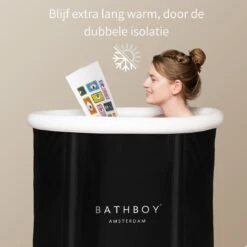 BATHBOY® Amsterdam Zitbad Opvouwbaar - Voor Volwassenen - Opblaasbaar Bad - Bath Bucket -Badkamer Wijs 1200x1200 3806