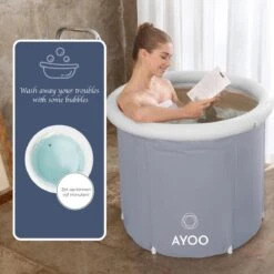 AYOO® Zitbad - Opblaasbaar Bad - Opvouwbaar Bad - Wim Hof Methode - Ijsbad - Badkuip - Zitbad Voor Volwassenen - Bathtub - Zitbaden - Bath Bucket - Inclusief Voetpomp - Grijs 15 AYOO® Zitbad - Opblaasbaar Bad - Opvouwbaar Bad - Wim Hof Methode - Ijsbad - Badkuip - Zitbad Voor Volwassenen - Bathtub - Zitbaden - Bath Bucket - Inclusief Voetpomp - Grijs -Badkamer Wijs 1200x1200 3813