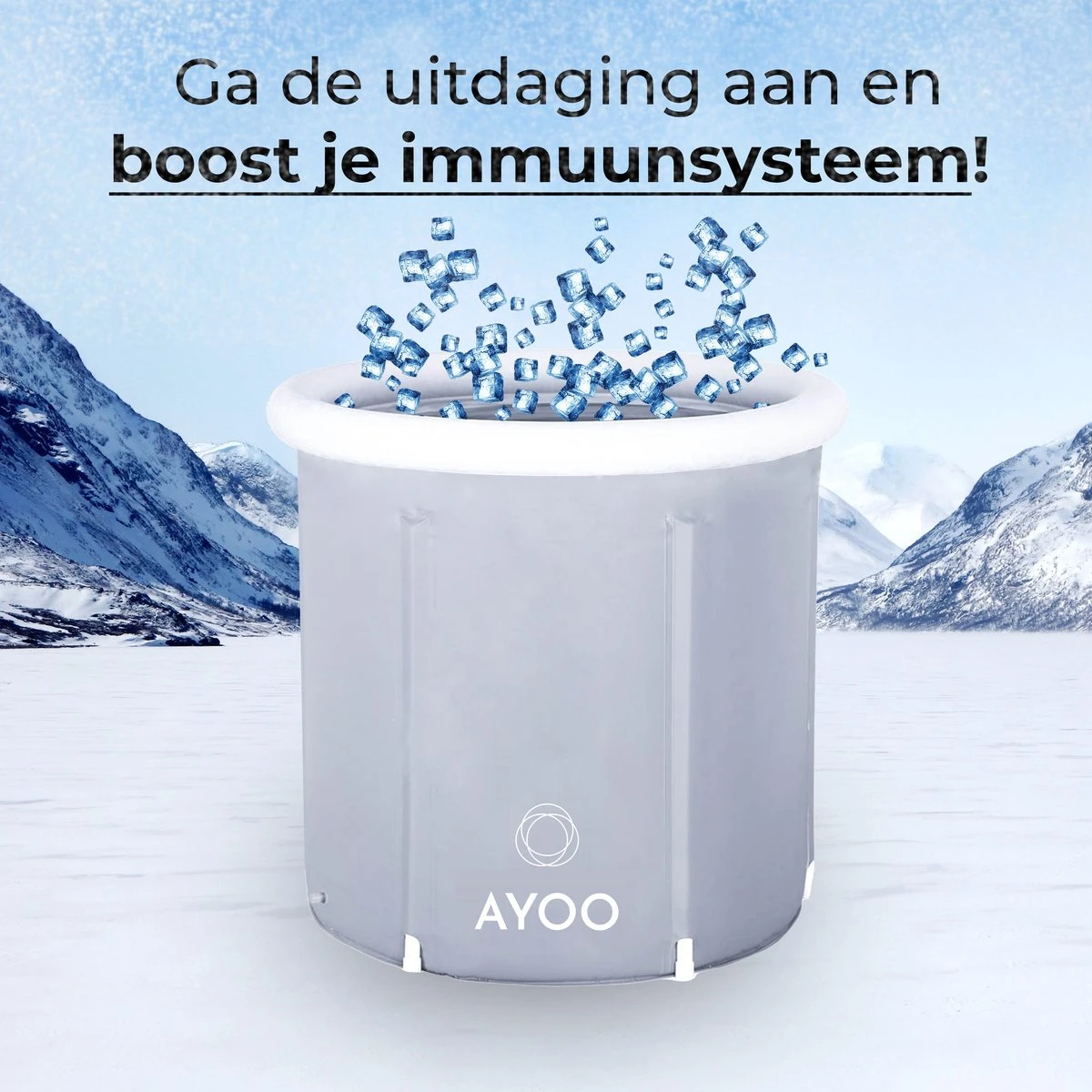 AYOO® Zitbad - Opblaasbaar Bad - Opvouwbaar Bad - Wim Hof Methode - Ijsbad - Badkuip - Zitbad Voor Volwassenen - Bathtub - Zitbaden - Bath Bucket - Inclusief Voetpomp - Grijs 7 AYOO® Zitbad - Opblaasbaar Bad - Opvouwbaar Bad - Wim Hof Methode - Ijsbad - Badkuip - Zitbad Voor Volwassenen - Bathtub - Zitbaden - Bath Bucket - Inclusief Voetpomp - Grijs - Afbeelding 5