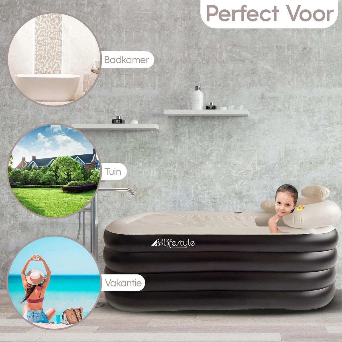 HBKS Lifestyle Bad – Opblaasbaar Ligbad – Bath Bucket – Zitbad Voor Volwassenen - Ijsbad Wim Hof Methode - Badkuip – Ice Bath – Zwart 10 HBKS Lifestyle Bad – Opblaasbaar Ligbad – Bath Bucket – Zitbad Voor Volwassenen - Ijsbad Wim Hof Methode - Badkuip – Ice Bath – Zwart - Afbeelding 8