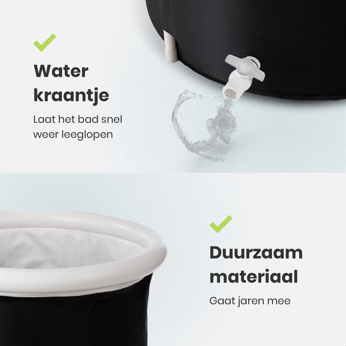 Lagoon® Opblaasbaar Zitbad Voor Volwassenen Bathbucket - Met Relaxing Giftset - Wim Hof Methode - Opvouwbaar & Inklapbaar Spa Bad - Bath Bucket - IJsbad - Opblaasbad - Dompelbad 9 Lagoon® Opblaasbaar Zitbad Voor Volwassenen Bathbucket - Met Relaxing Giftset - Wim Hof Methode - Opvouwbaar & Inklapbaar Spa Bad - Bath Bucket - IJsbad - Opblaasbad - Dompelbad - Afbeelding 7