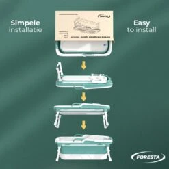 Foresta Ligbad Volwassenen - Inklapbaar Bad 143cm XL - Blauw -Badkamer Wijs 1200x1200 3840