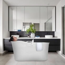 LIFEBATH - Zitbad Mira - Bath Bucket XL - 400L - Ligbad 122 Cm - Wit -Badkamer Wijs 1200x1200 3841