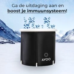 AYOO® Zitbad - Opblaasbaar Bad - Opvouwbaar Bad - IJsbad - Badkuip - Zitbad Voor Volwassenen - Bathtub - Zitbaden - Bath Bucket - Wim Hof Methode - Inclusief Voetpomp - Zwart -Badkamer Wijs 1200x1200 3862