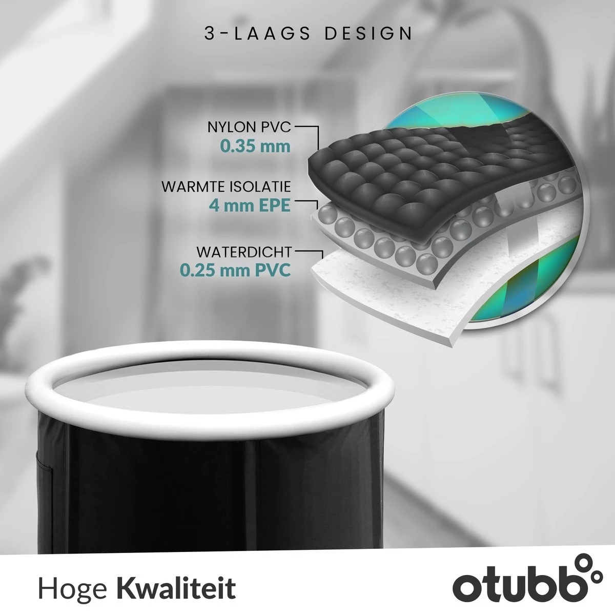 Zitbad | Opblaasbaar Zitbad Voor Volwassenen Van OTUBB | Ofuro | Opvouwbare Badkuip | Inklapbaar | Rond | IJsbad | Zwart | Bath Bucket 8 Zitbad | Opblaasbaar Zitbad Voor Volwassenen Van OTUBB | Ofuro | Opvouwbare Badkuip | Inklapbaar | Rond | IJsbad | Zwart | Bath Bucket - Afbeelding 6