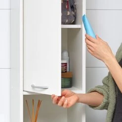 Casaria Badkamerkast - 6 Vakken/ 2 Deuren - Slank En Elegant - Wit -Badkamer Wijs 1200x1200 3870