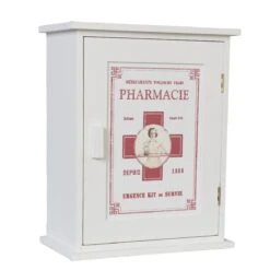 Clayre & Eef Medicijnkastje 24x13x30 Cm Wit Hout Rechthoek Badkamerkast Hangend -Badkamer Wijs 1200x1200 3885