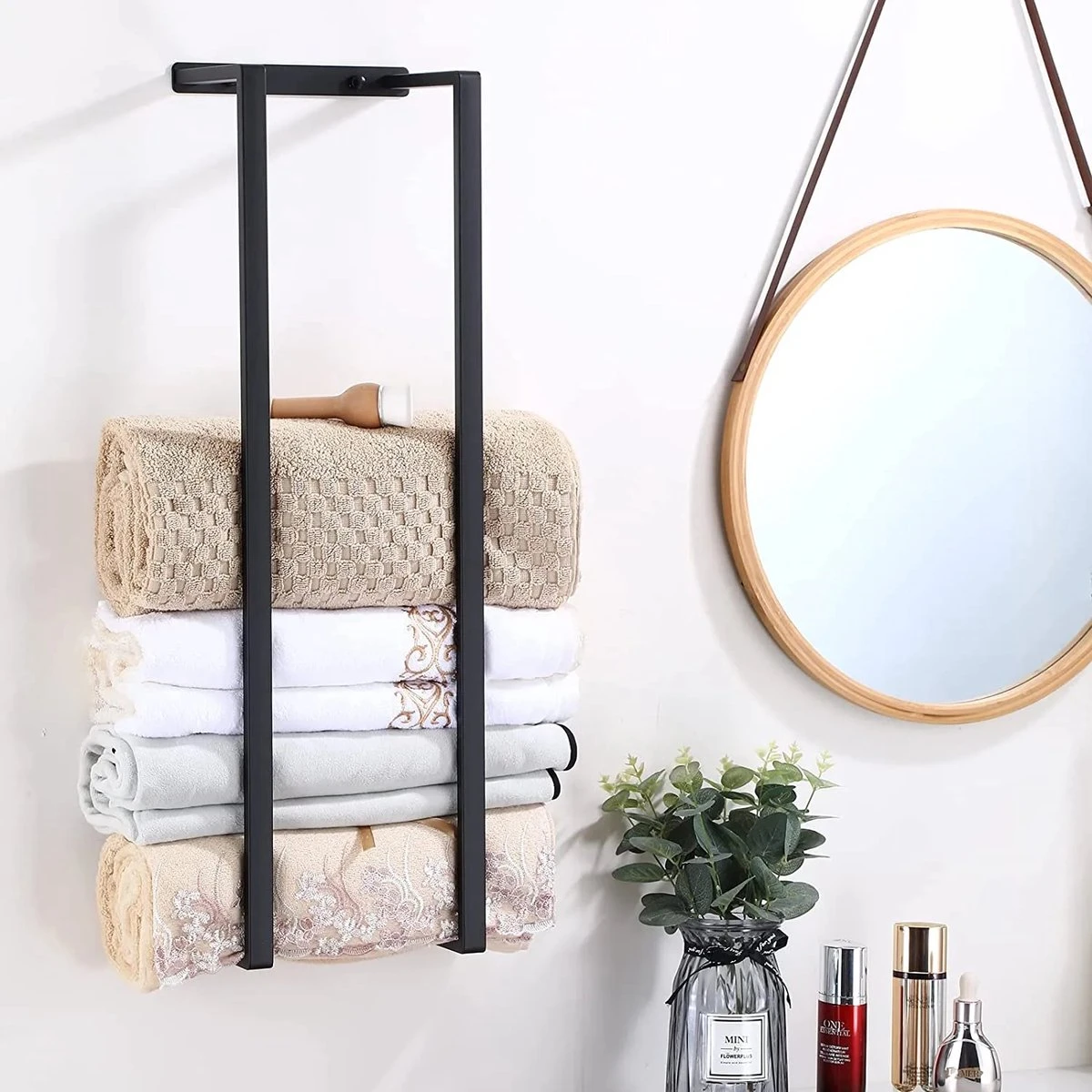 Handdoekrek - 40 Cm - RVS - Handdoekhouder BaderiQ Paris Small - MODEL 2023 - Badkamer Of Toiletruimte - Schroeven Of Plakken - Handdoekenhouders - Handdoekhaak - Rvs Mat Zwart Poedercoating - Small H40xB20xD14 - Ook Beschikbaar In 70 Cm 3 Handdoekrek - 40 Cm - RVS - Handdoekhouder BaderiQ Paris Small - MODEL 2023 - Badkamer Of Toiletruimte - Schroeven Of Plakken - Handdoekenhouders - Handdoekhaak - Rvs Mat Zwart Poedercoating - Small H40xB20xD14 - Ook Beschikbaar In 70 Cm