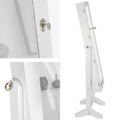 Tectake - Vitrinekast - Wit - MDF -Badkamer Wijs 1200x1200 3912