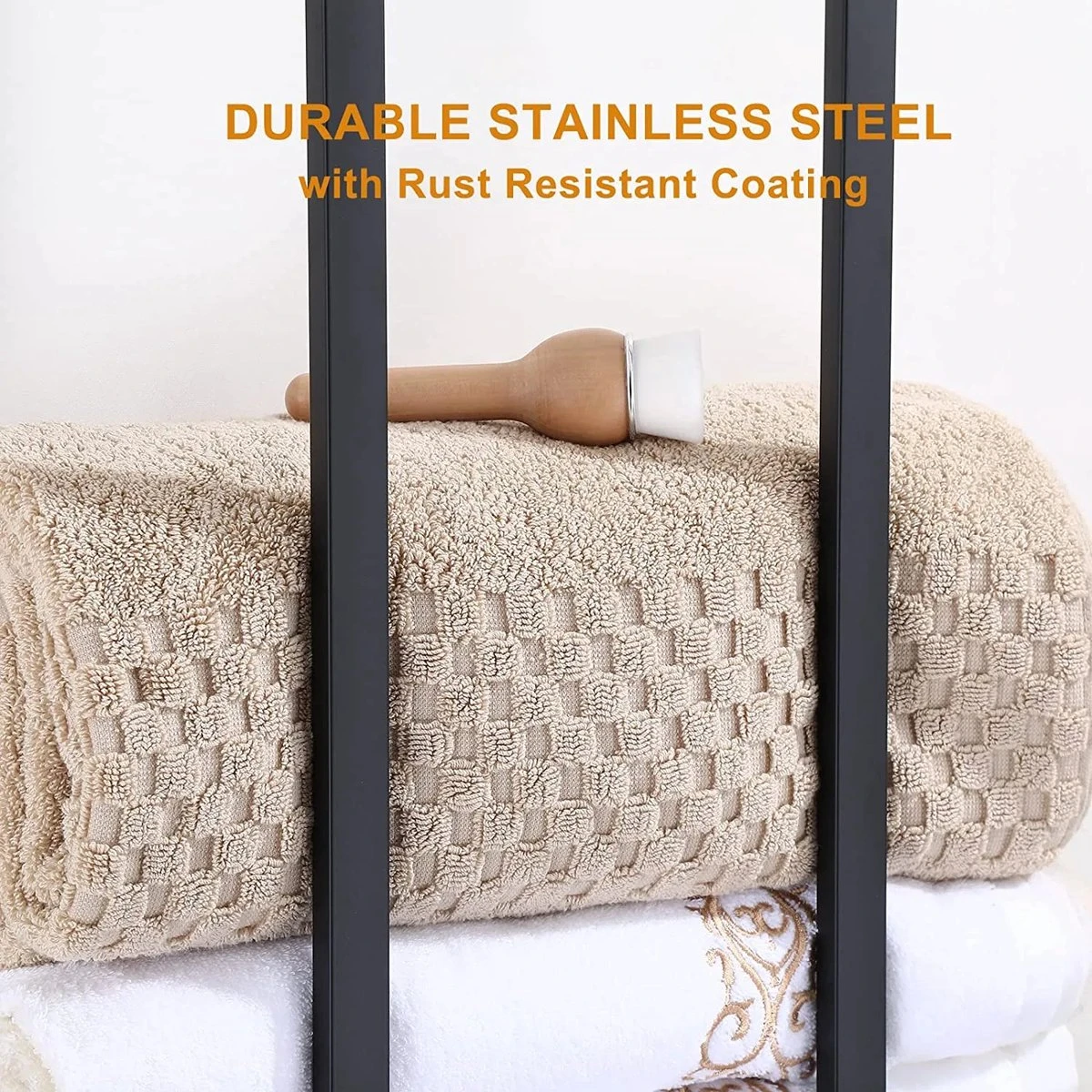 Handdoekrek - 40 Cm - RVS - Handdoekhouder BaderiQ Paris Small - MODEL 2023 - Badkamer Of Toiletruimte - Schroeven Of Plakken - Handdoekenhouders - Handdoekhaak - Rvs Mat Zwart Poedercoating - Small H40xB20xD14 - Ook Beschikbaar In 70 Cm 10 Handdoekrek - 40 Cm - RVS - Handdoekhouder BaderiQ Paris Small - MODEL 2023 - Badkamer Of Toiletruimte - Schroeven Of Plakken - Handdoekenhouders - Handdoekhaak - Rvs Mat Zwart Poedercoating - Small H40xB20xD14 - Ook Beschikbaar In 70 Cm - Afbeelding 8